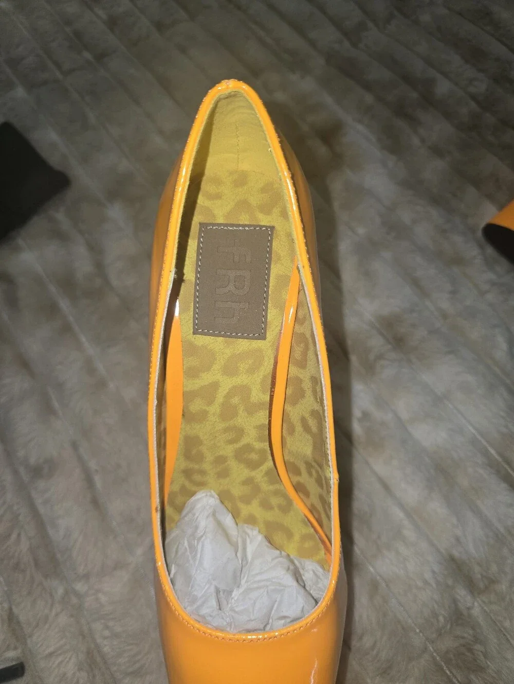 Patent Yellow Platform Peep-Toe Block Heels
